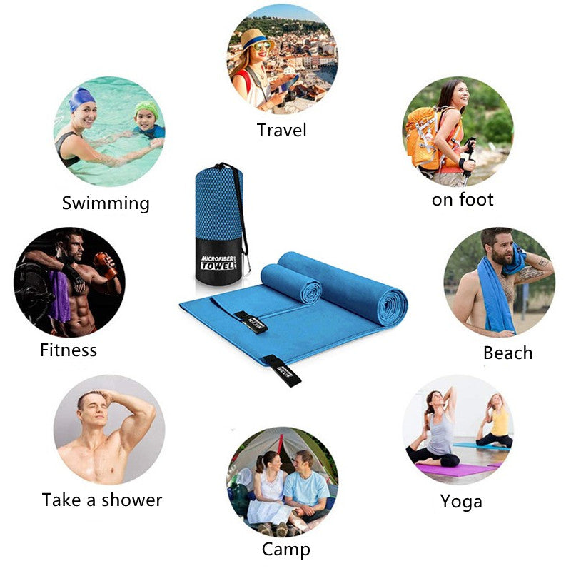 Microfiber Towels for Travel Sport Fast Drying Super Absorbent Large towel Ultra Soft Lightweight Gym Beach Swimming Yoga Towel