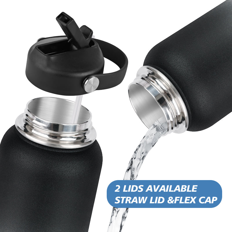 Fashion Lid Stainless Steel Vacuum Insulated Wide Mouth Water Bottle,Thermos  Keeps Cold for 24hour,Hot for 12hour - Bangda Bottle